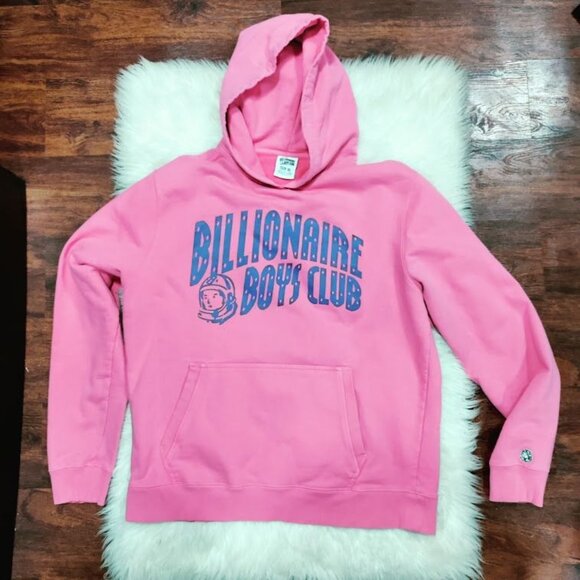 Billionaire Boys Club Pink Cotton Blend Hoodie Pullover Sweatshirt Men's XL - Picture 2 of 11
